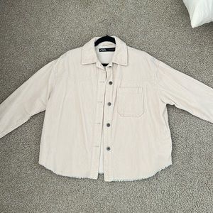 ZARA ribber cream jacket SIZE S